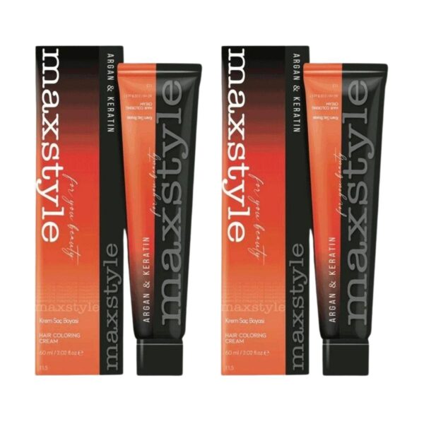 Maxstyle SPS384 Argan ve Keratin 2025/07.00 Yoğun Kumral 60 Ml 2 Adet Saç Boyası Oksidansız