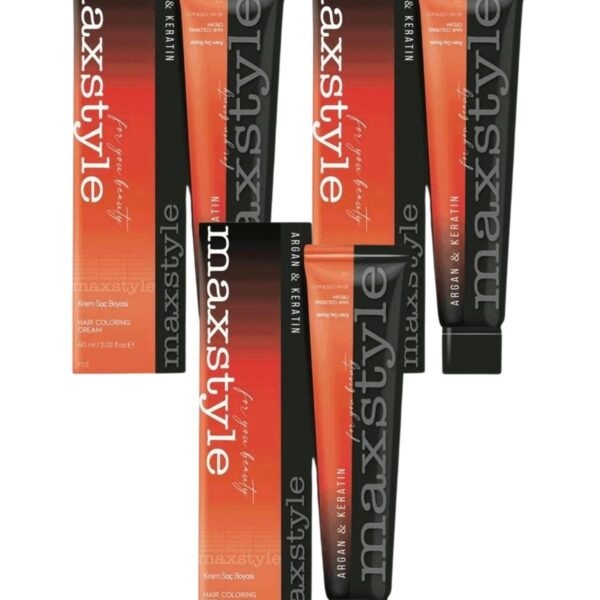 Maxstyle SPS259 Argan ve Keratin 2025/01.10 Mavi Siyah 60 Ml 3 Adet Saç Boyası Oksidansız