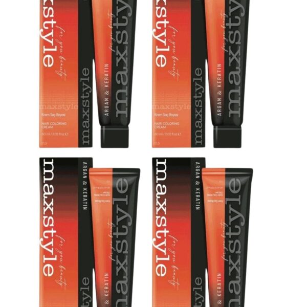 Maxstyle SPS422 Argan ve Keratin 2025/07.34 Karamel 60 Ml 4 Adet Saç Boyası Oksidansız