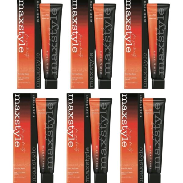 Maxstyle SPS478 Argan ve Keratin 2025/08.02 Bej Açık Kumral 60 Ml 6 Adet Saç Boyası Oksidansız